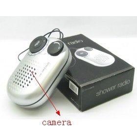 New  1280X960 Shower Radio bathroom spy Camera With Motion Detection and Remote Control Function 16GB